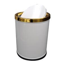 سطل زباله مدل گرد دور طلایی