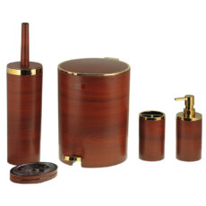 ست سرویس بهداشتی 5 پارچه کانتراست مدل Wood-TG