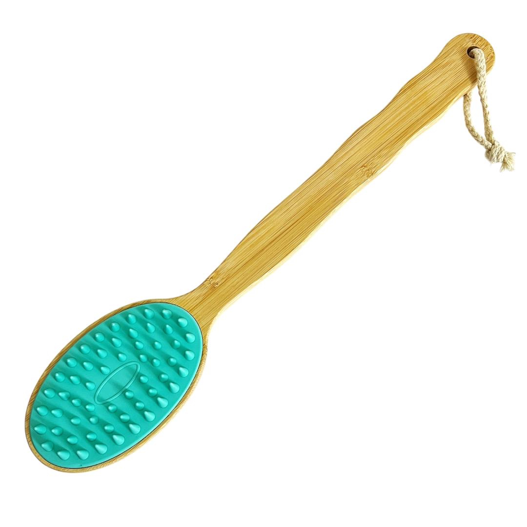 ماساژور سر و بدن مدل سیلیکونی دسته دار کد 13593