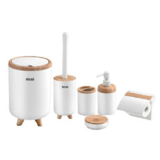 ست سرویس بهداشتی شش پارچه طرح چوب مدل الیت