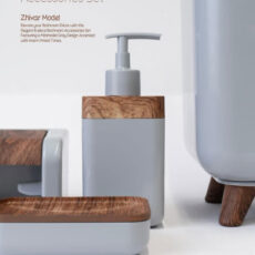 ست سرویس بهداشتی 6 تکه اطلس مدل ژیوار