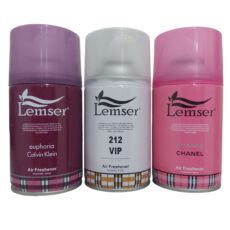 اسپری خوشبو کننده هوا لمسر مدل A01 رایحه ایفوریا رایحه 212 و رایحه چنل چنس حجم 250 میلی لیتر مجموعه ۳ عددی