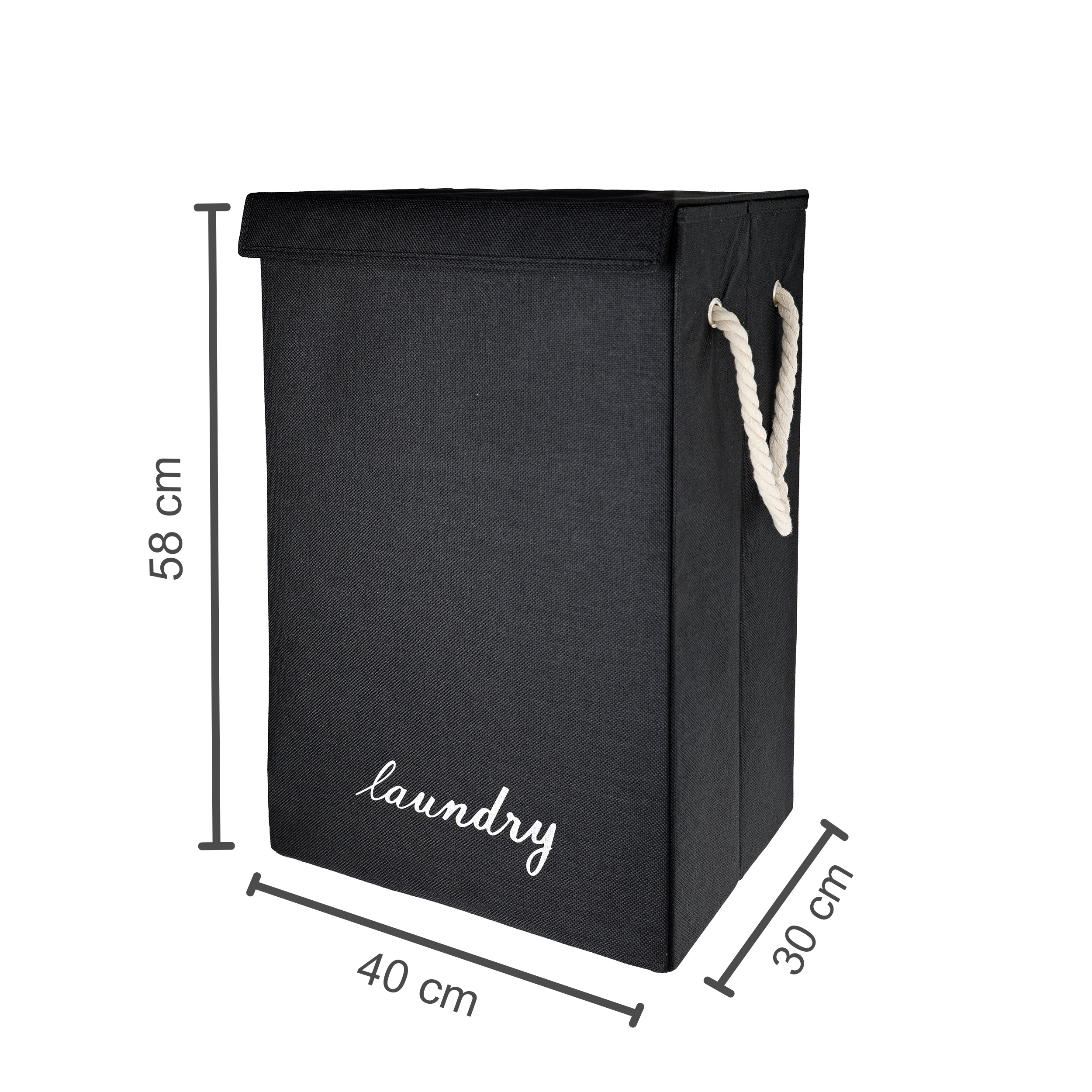 سبد لباس چرک مدل دسته کنفی درب دار