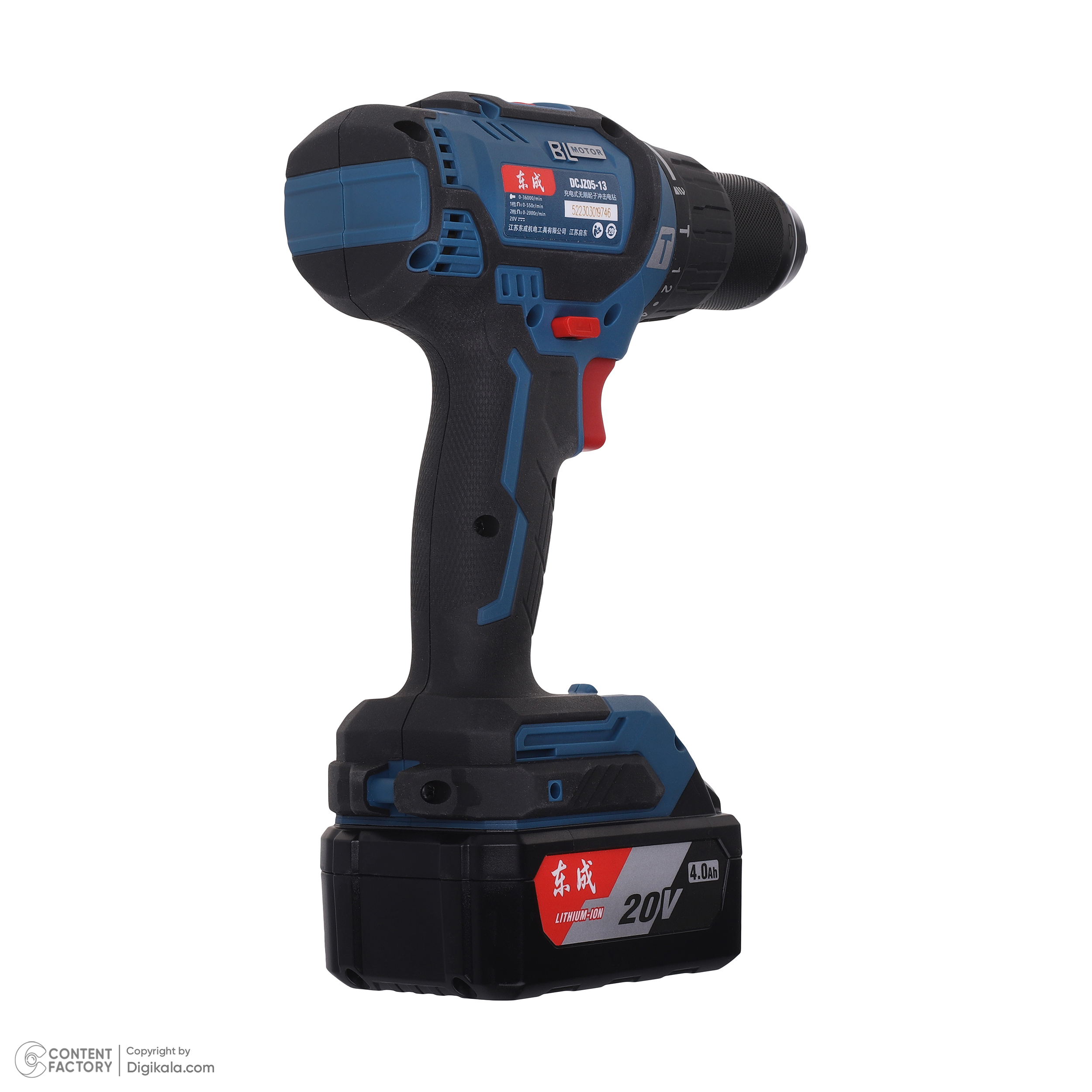 دریل چکشی شارژی براشلس 13 میلیمتری دانگ چنگ مدل DCIZ05-13-dciz05-13