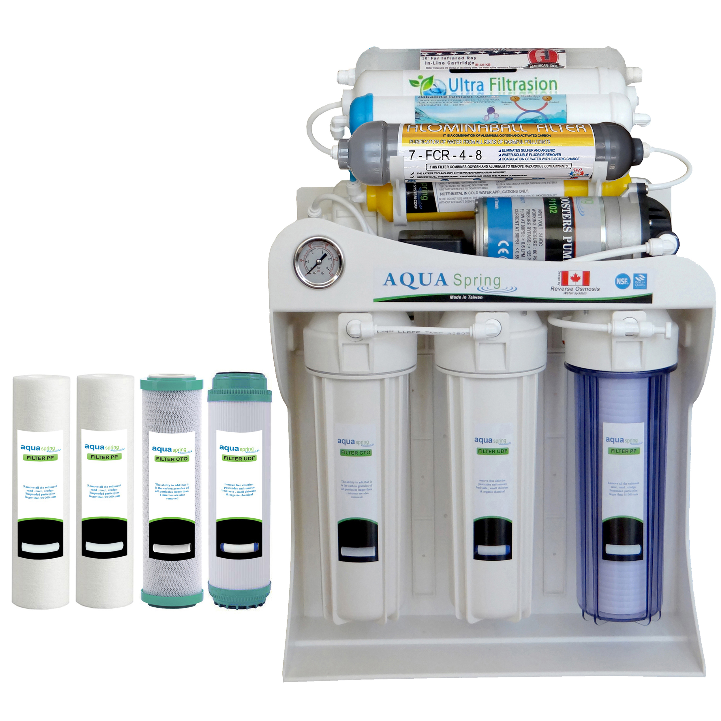 دستگاه تصفیه کننده آب آکوآ اسپرینگ مدل RO-SF6100 به همراه فیلتر