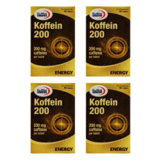 قرص کافئین یوروویتال 200 میلی گرم چهار بسته 60 عددی