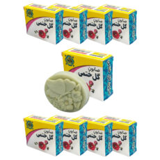 صابون شستشو گیاهستان حکیم مدل گل ختمی وزن 70 گرم بسته 9 عددی