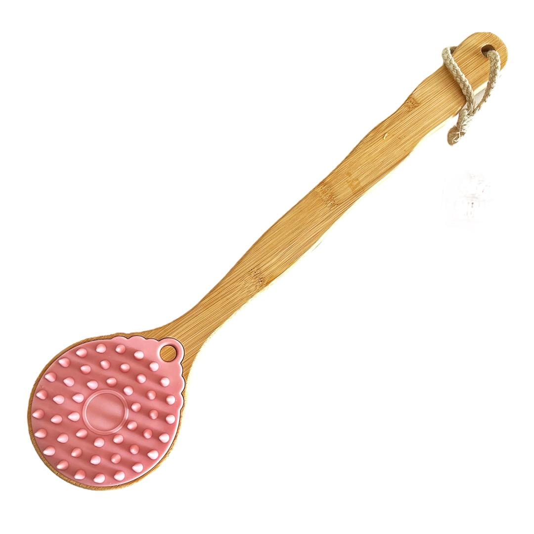 ماساژور سر و بدن مدل سیلیکونی دسته دار کد 13592