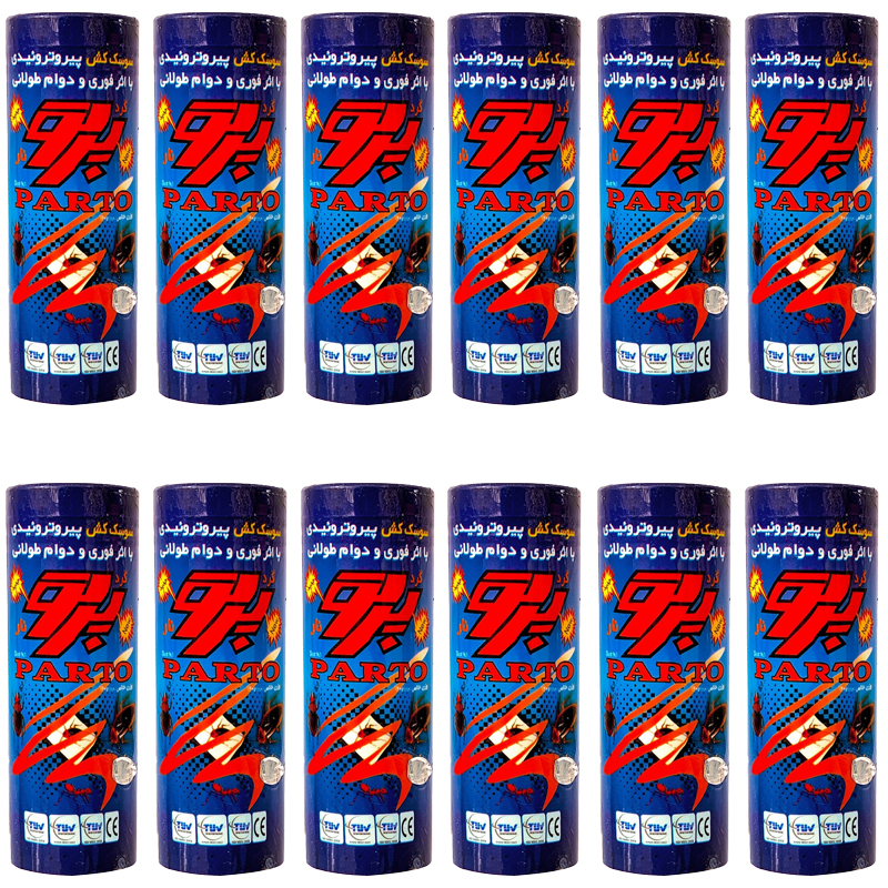 پودر حشره کش پرتو مدل PYROTHROID وزن 140 گرم مجموعه 12 عددی