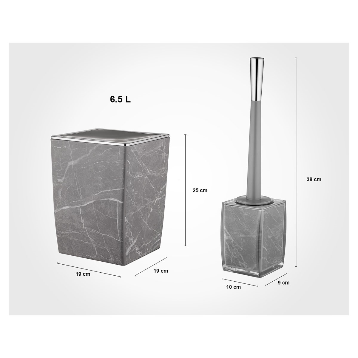 ست سرویس بهداشتی لیمون مدل ماربل کد TP352 مجموعه 6 پارچه