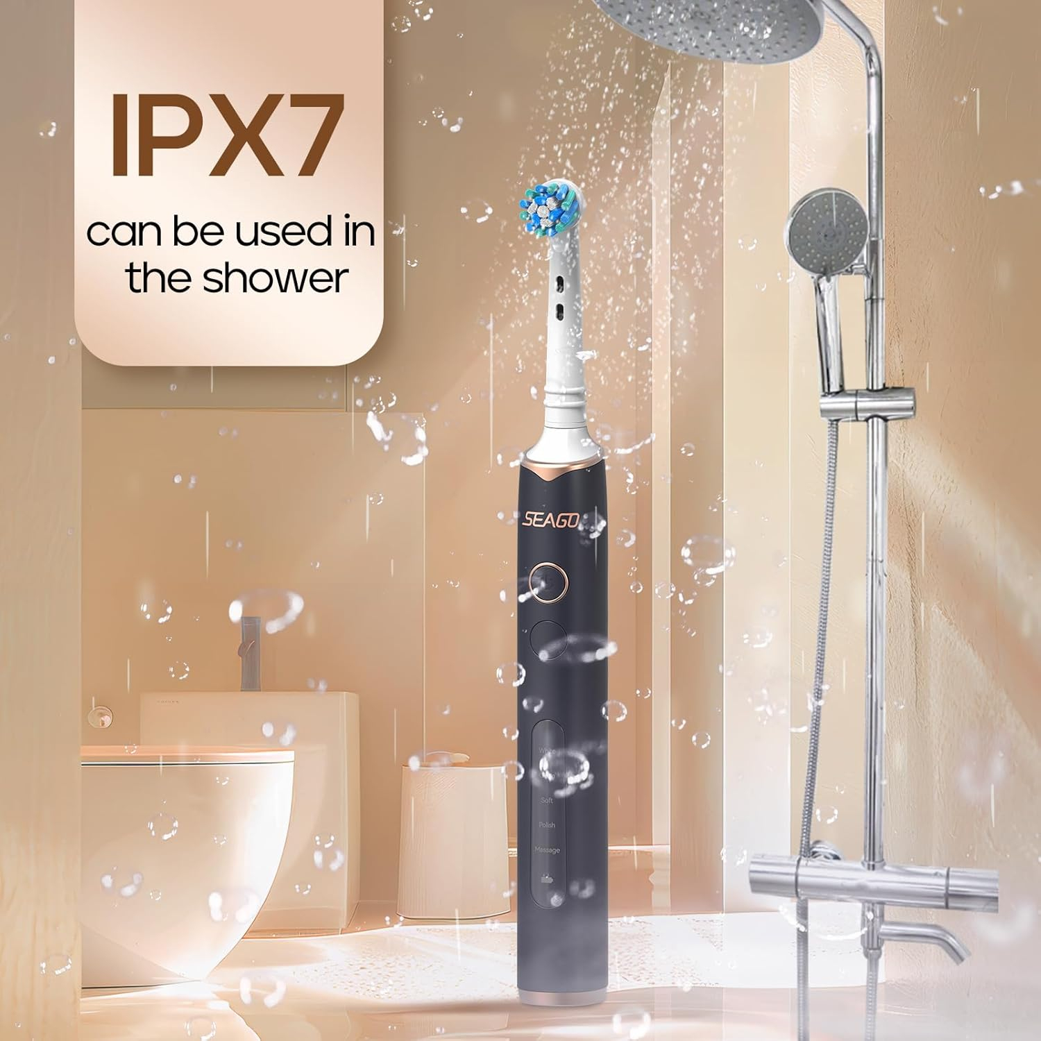 مسواک برقی سیگو مدل SG-2603 به همراه سری یدک بسته 8 عددی