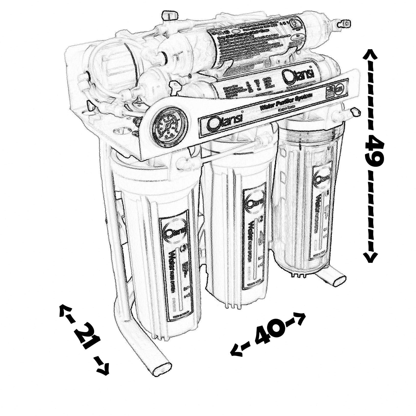 دستگاه تصفیه کننده آب آکوآ کلیر مدل RO_ACG8060 به همراه فیلتر مجموعه 4 عددی
