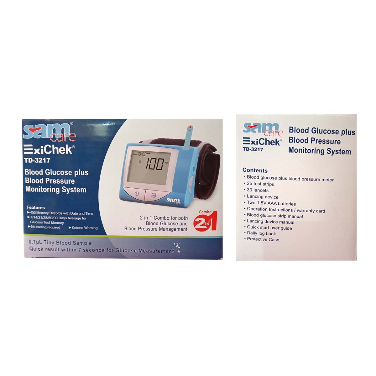 دستگاه تست قند خون و فشار سنج سام کر مدل TD-3217