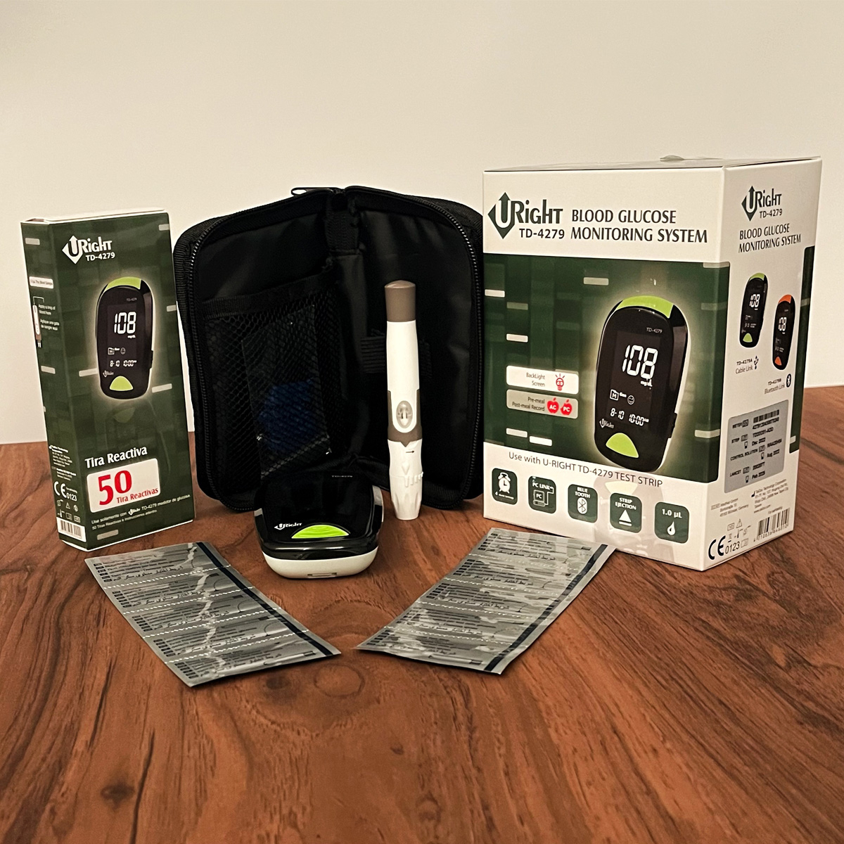دستگاه تست قند خون یو رایت مدل TD-4279 به همراه نوار بسته 50 عددی