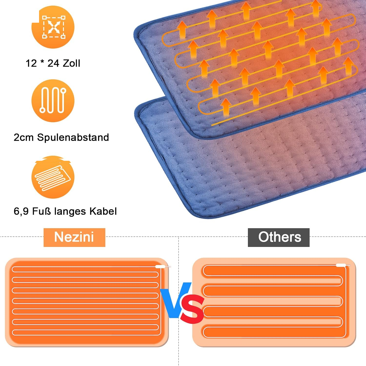 تشکچه برقی مدل HP4076 سایز 30*60 سانتی متر