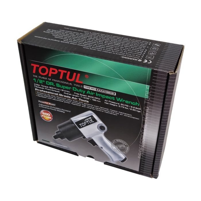 آچار بکس بادی تاپ تول مدل SMT-TOPTUL-1/2 INCH-1660B-IMPACTWRENCH