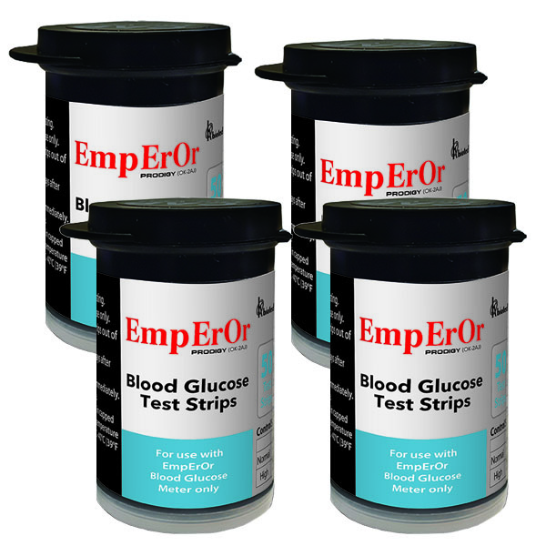 نوار تست قندخون امپرور مدل prodigy چهار بسته 50 عددی