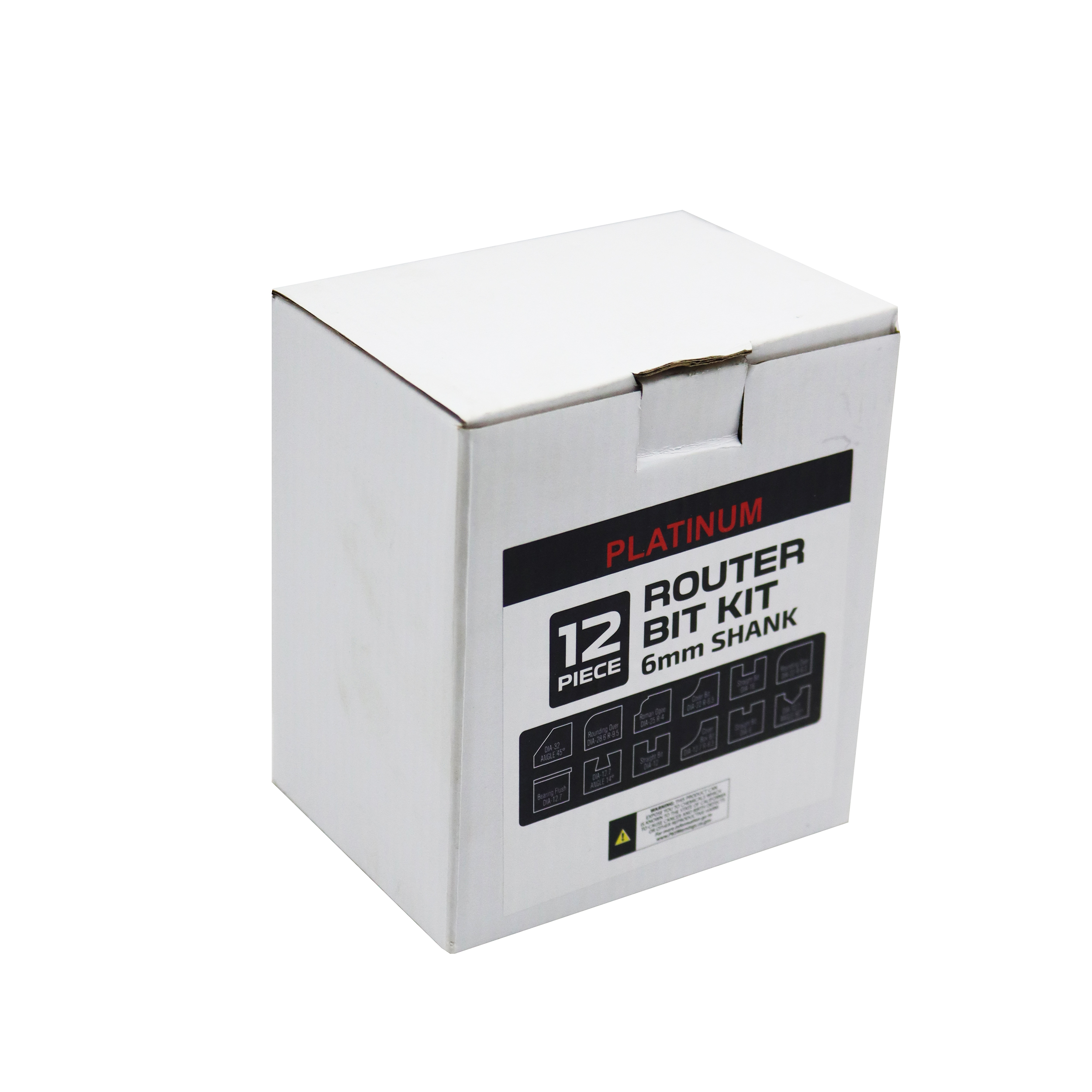 تیغ اوور فرز پلاتینیوم مدل YP-SHEFT6MM مجموعه 12 عددی