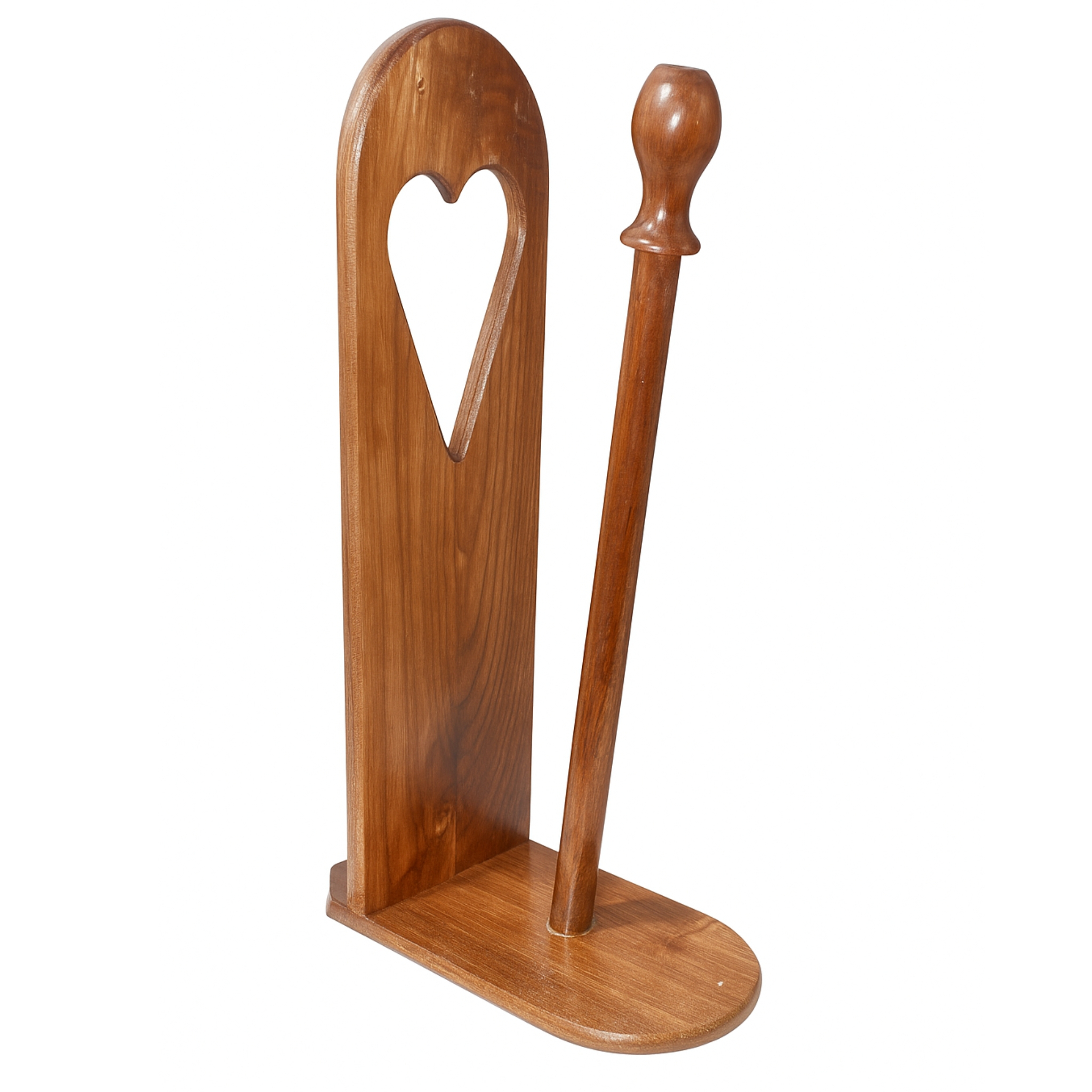 پایه رول دستمال کاغذی مدل چوبی طرح قلب