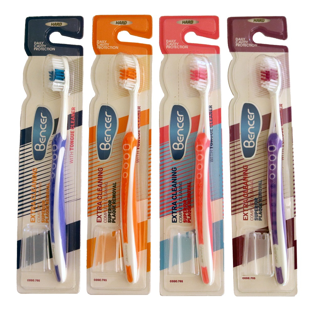 مسواک بنسر مدل اکسترا کلینینگ با برس سخت بسته 36 عددی