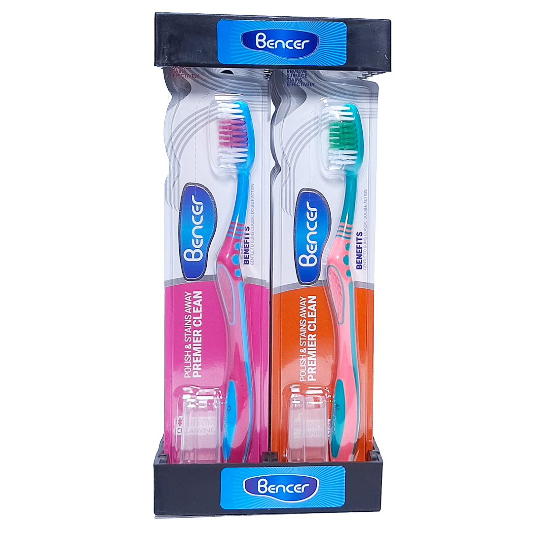 مسواک بنسر مدل پریمیر کلینینگ با برس سخت بسته 12 عددی