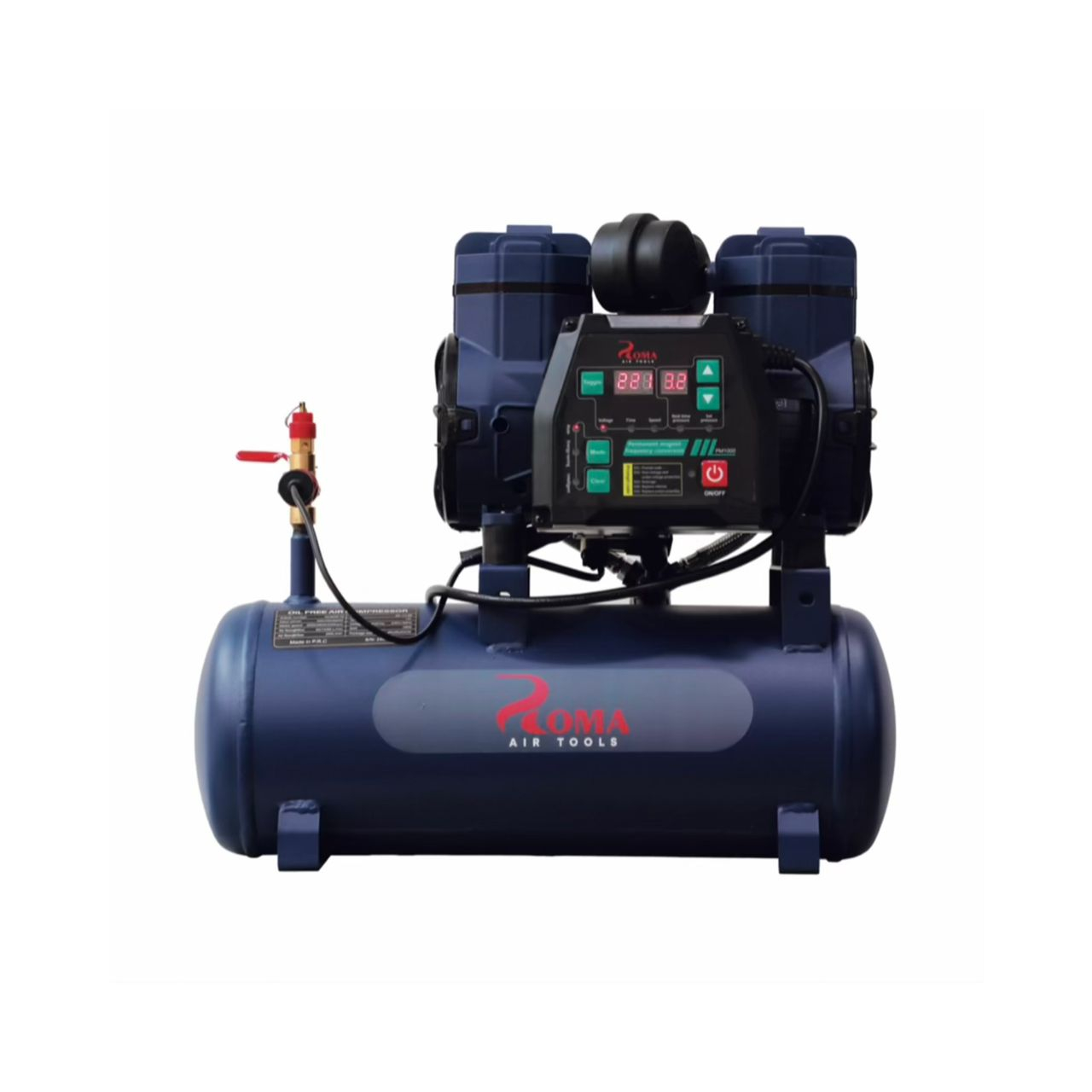 کمپرسور باد دیجیتال روما مدل AC800F10 ظرفیت 10 لیتر