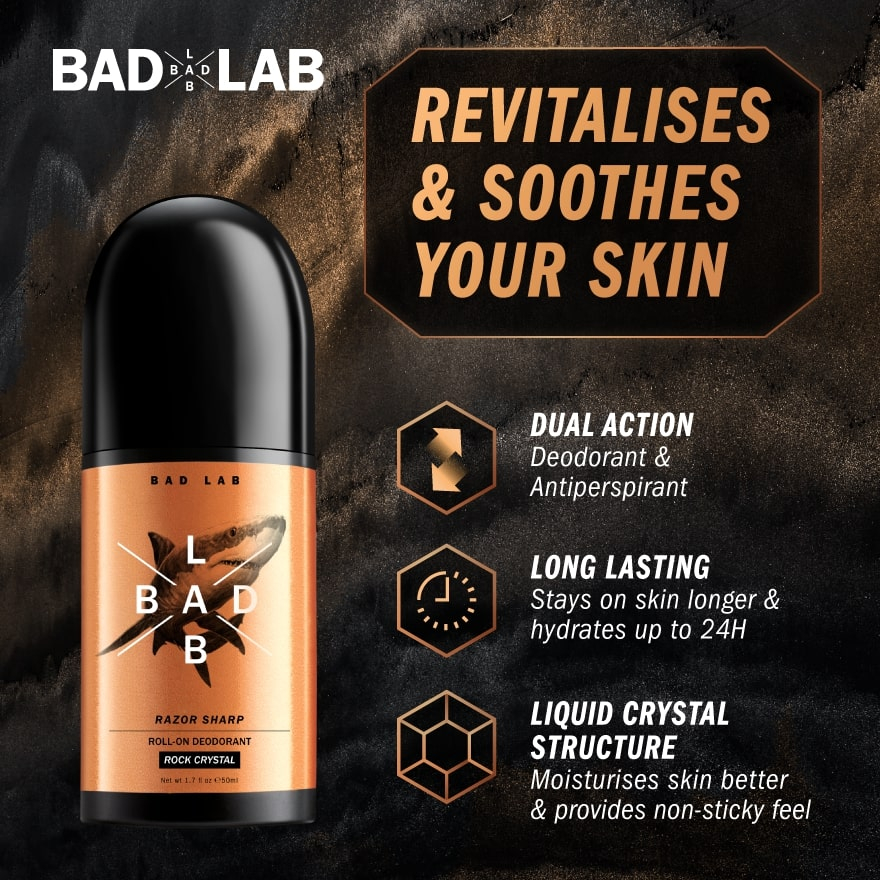 رول ضد تعریق مردانه بد لب مدل Razor Sharp حجم 50 میلی لیتر