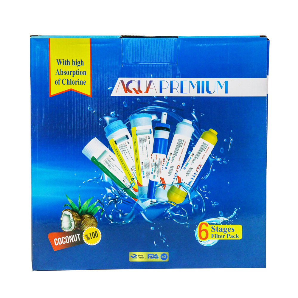 فیلتر دستگاه تصفیه آب آکواپرمیوم مدل AP-6S مجموعه 6 عددی