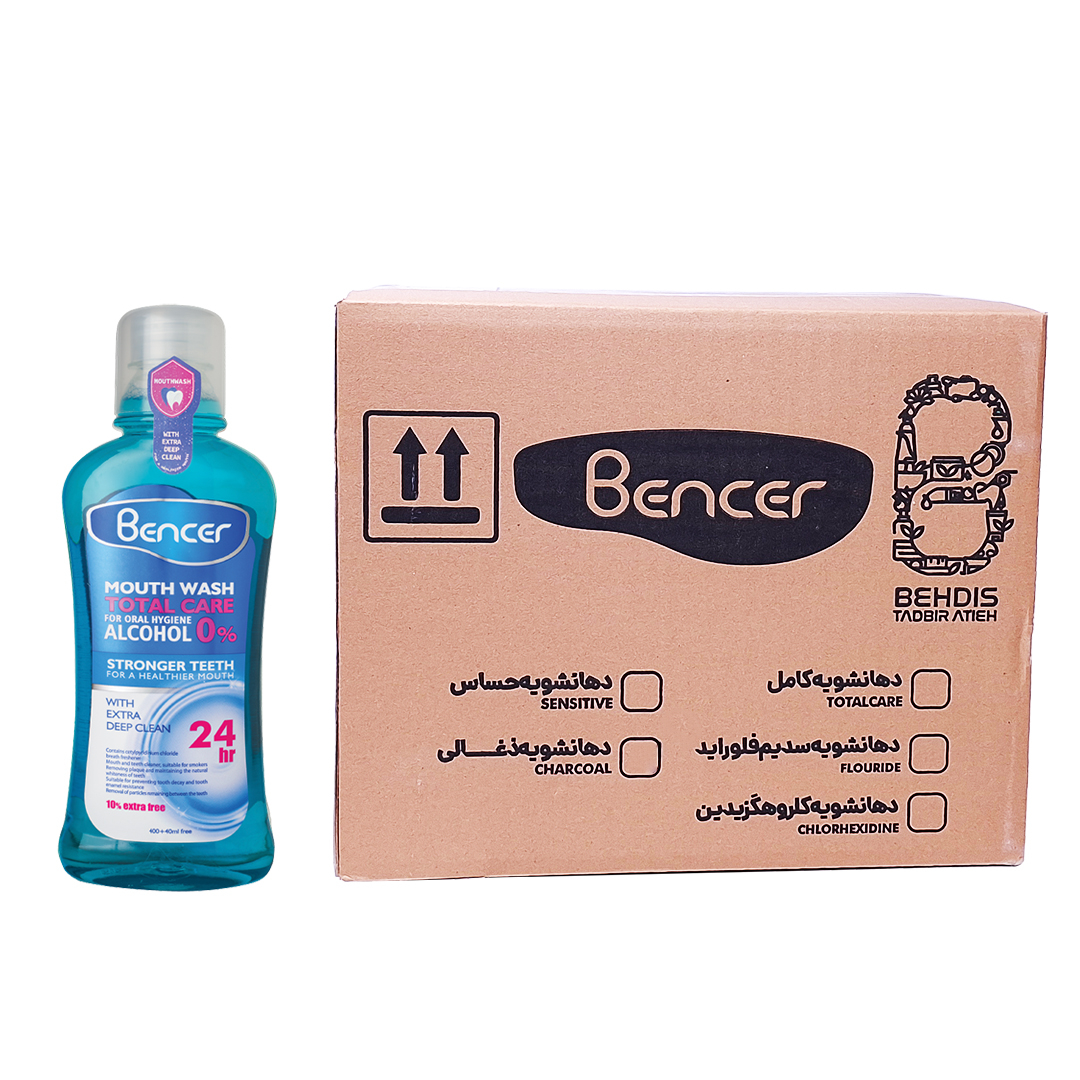 دهان شویه بنسر مدل کامل حجم 400 میلی لیتر بسته 12 عددی