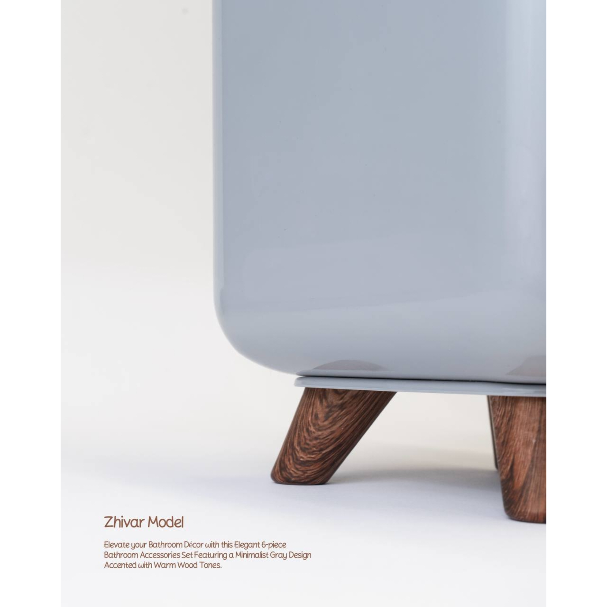 ست سطل و فرچه اطلس مدل ژیوار طرح چوب