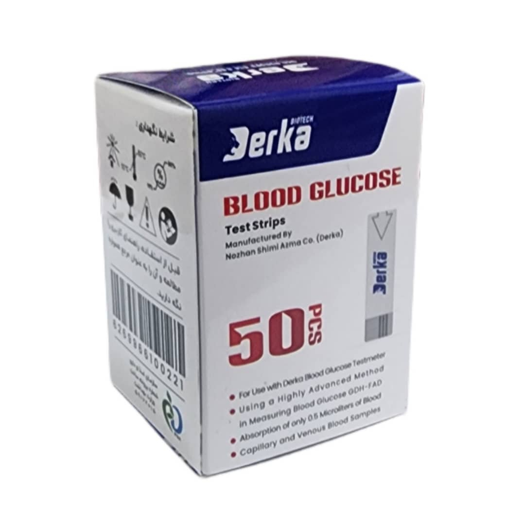 نوار تست قند خون درکا مدل DGM200 سازگاربا دستگاه درکا 4 بسته 50 عددی