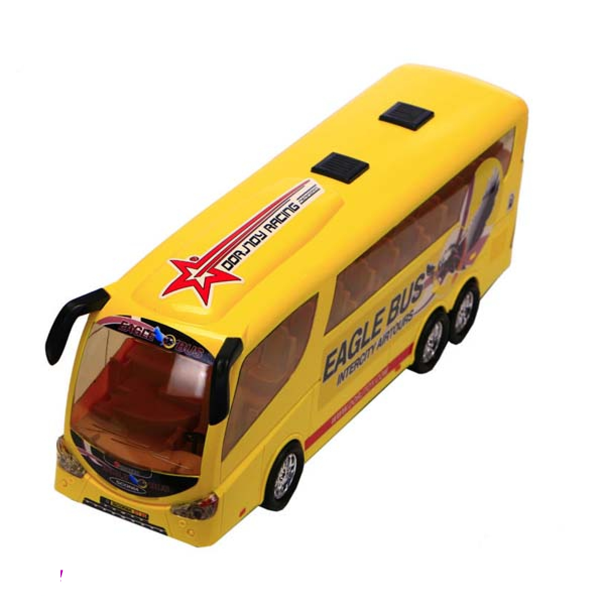 ماشین بازی مدل اتوبوس اسکانیا صندلی دار زرد