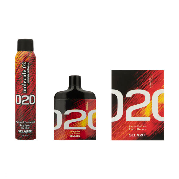 ادوپرفیوم مردانه اسکلاره (Sclaree) مدل 020 حجم 85 میلی‌ لیتر به همراه اسپری مردانه مدل 020 حجم 200 میلی‌ لیتر