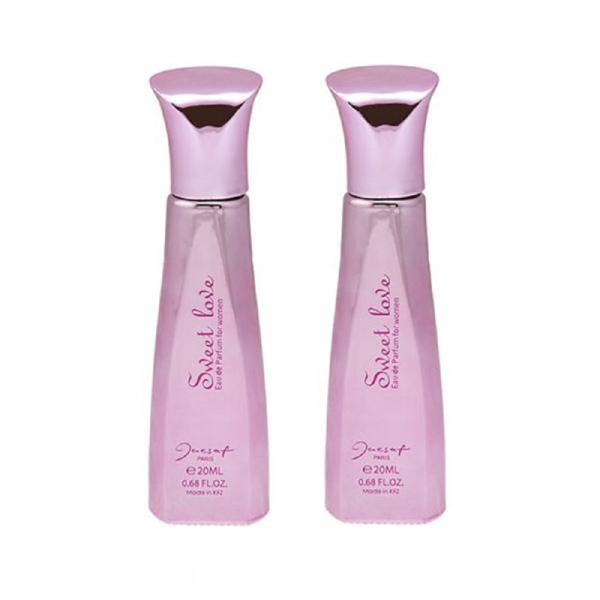 عطر جیبی زنانه ژک ساف (Jacsaf) مدل Sweet Love حجم 22 میلی‌لیتر بسته 2 عددی