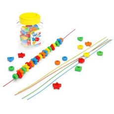 کاردستی نخ و مهره رنگی رنگی 100 تایی قلقلک (Ghelghelak)