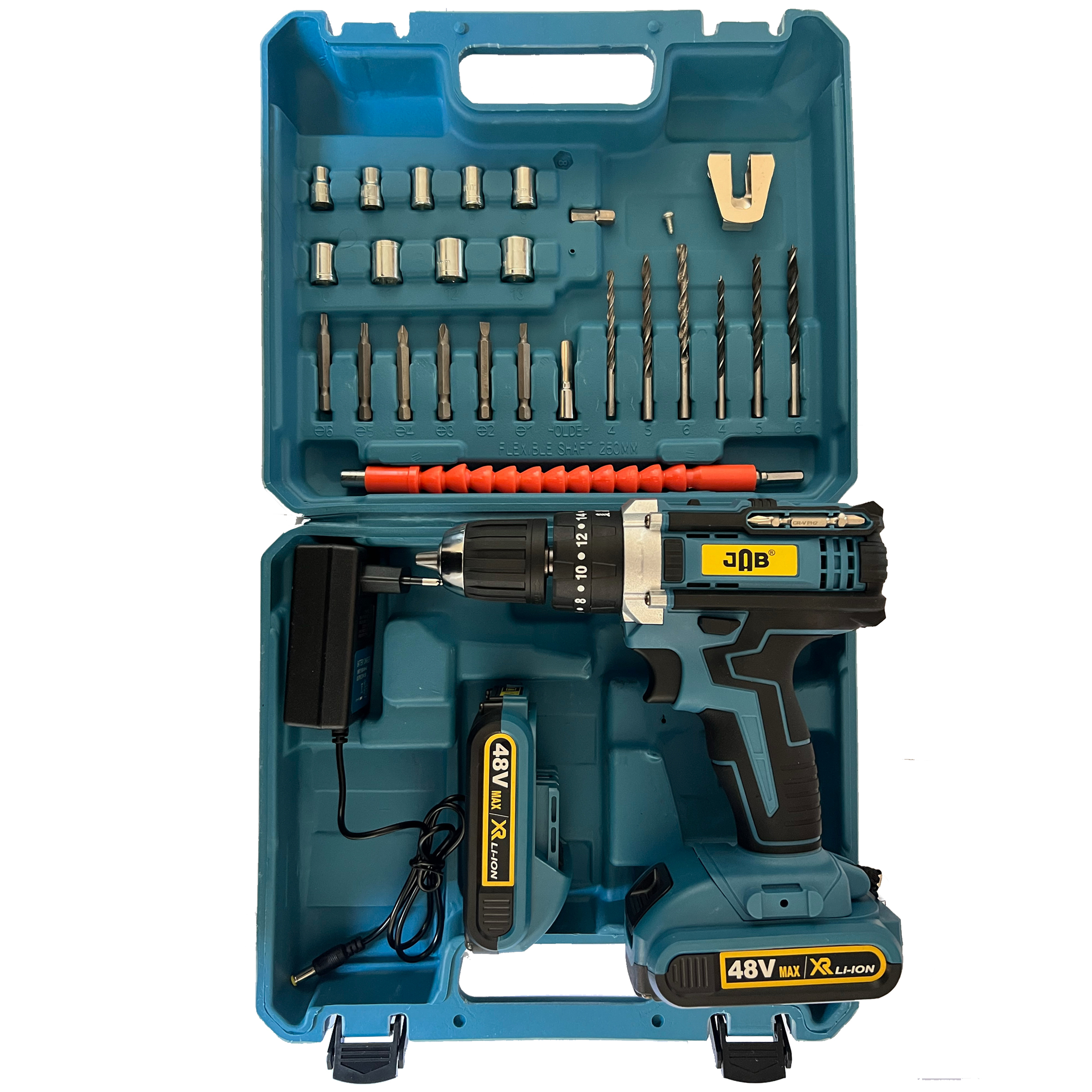 پیچ گوشتی شارژی جاب مدل JSB-48 LI ROV مجموعه 40 عددی