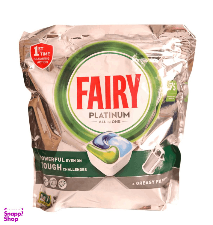 قرص ماشین ظرف شویی فیری مدل پلاتینیوم بسته 75 عددی