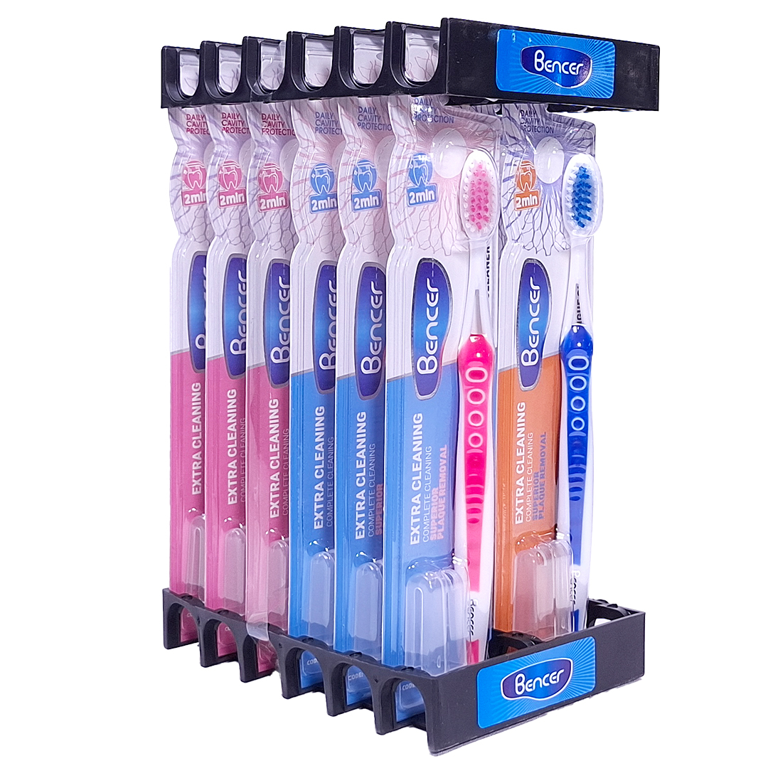 مسواک بنسر مدل اکسترا کلینینگ با برس متوسط بسته 12 عددی