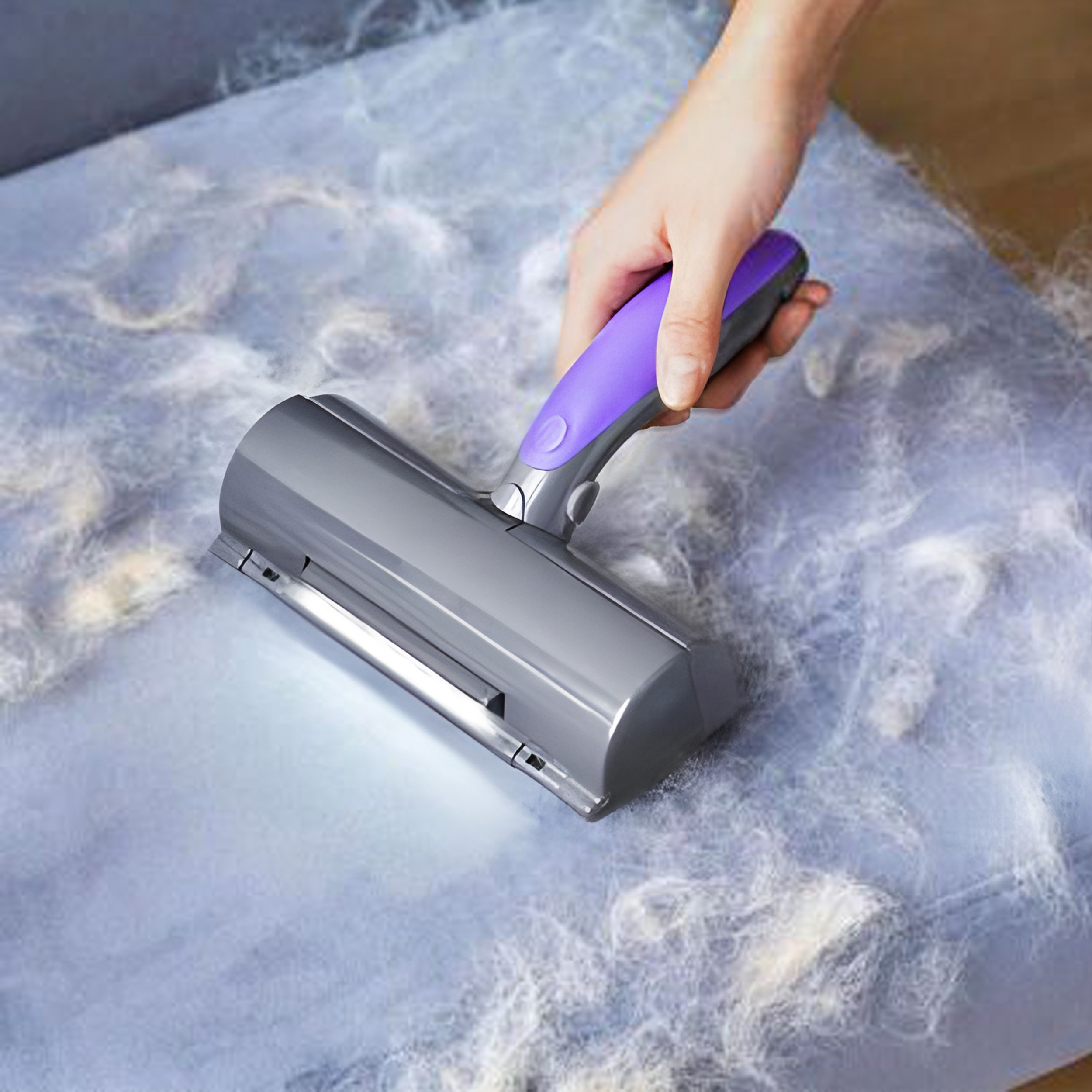 پرزگیر برقی موی حیوانات مدل ویبراتور چراغ دار