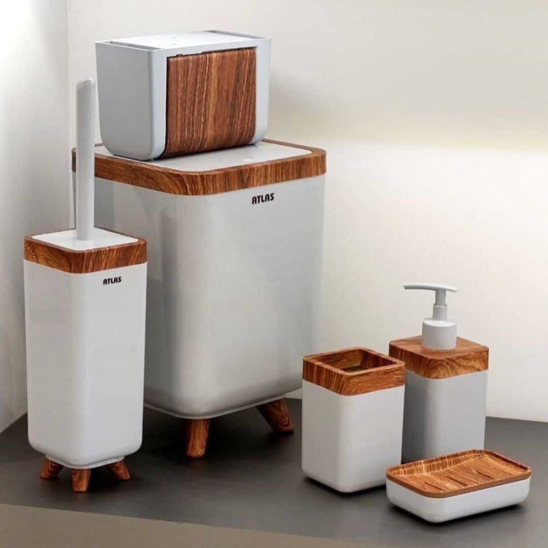 ست سرویس بهداشتی 6 تکه اطلس مدل ژیوار