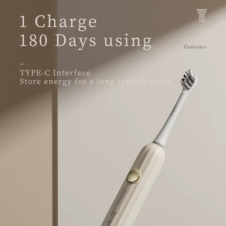 مسواک برقی آپیو مدل T12-A به همراه 4 سری یدک  مجموعه 2 عددی