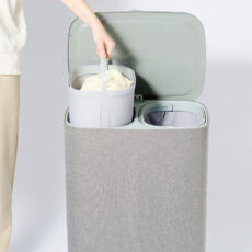 سبد رخت چرک مدل ترولی چرخ دار 50