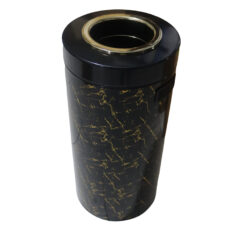 سطل زباله بهازکالا مدل استوانه طرح ماربل کد YP-45L