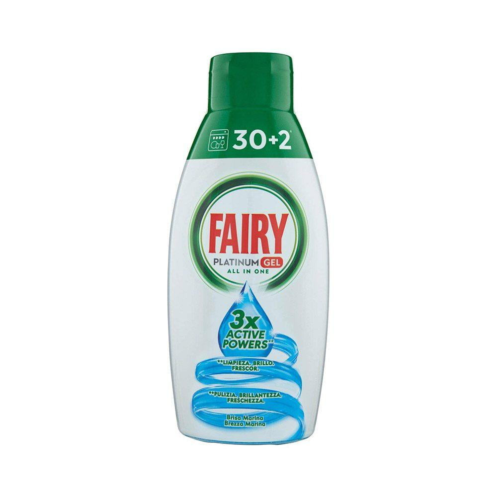 ژل ماشین ظرفشویی فیری Fairy مدل پلاتینیوم All In One با رایحه نسیم دریایی 650 میلی لیتر
