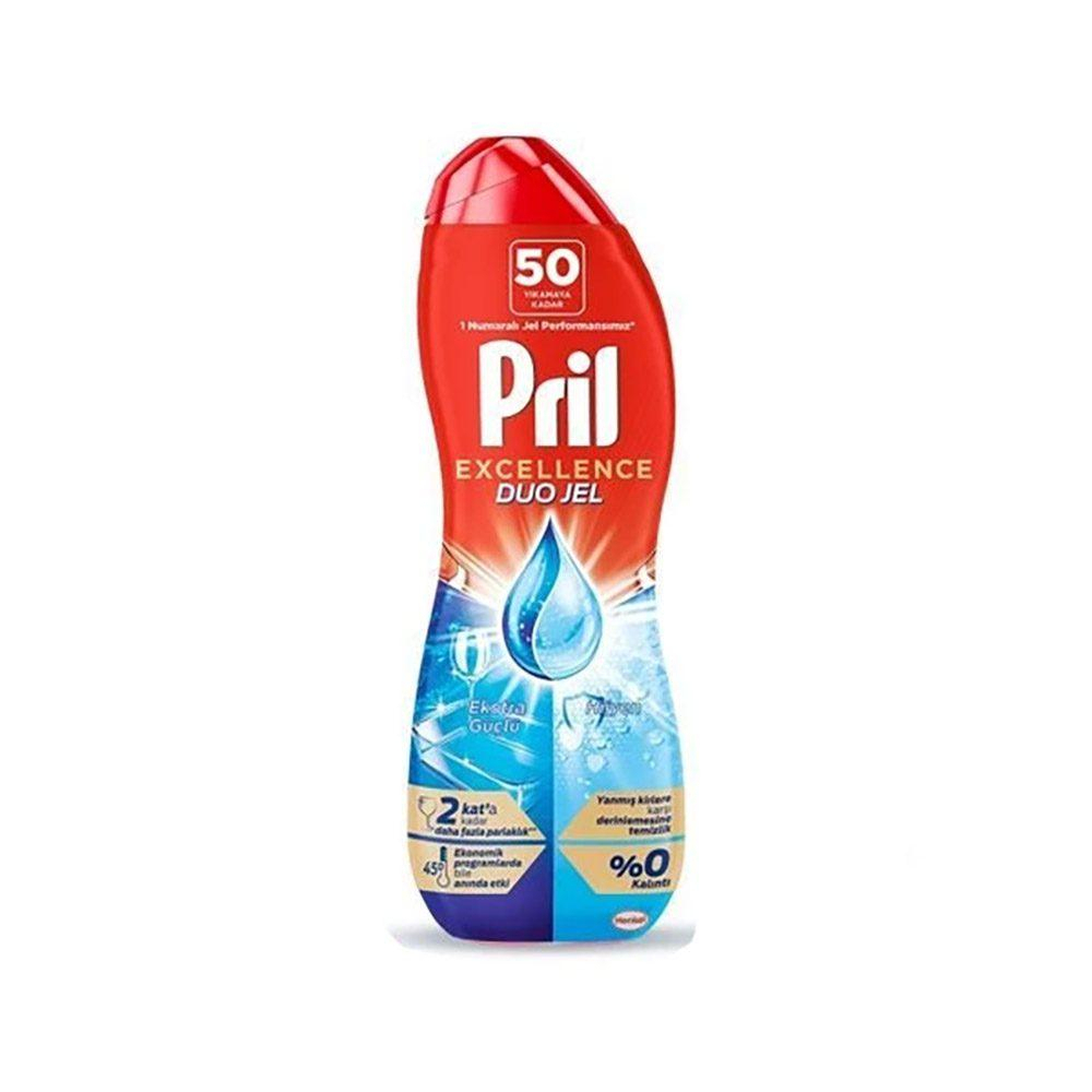 ژل ماشین ظرفشویی دوفاز پریل (Pril) مدل Excellence DUO JEL حجم 900 میلی لیتر
