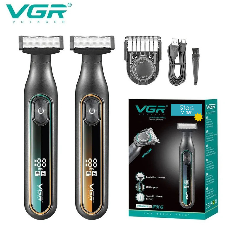 ماشین اصلاح موی سر و صورت شارژی وی جی ار مدل V-360(Stars)