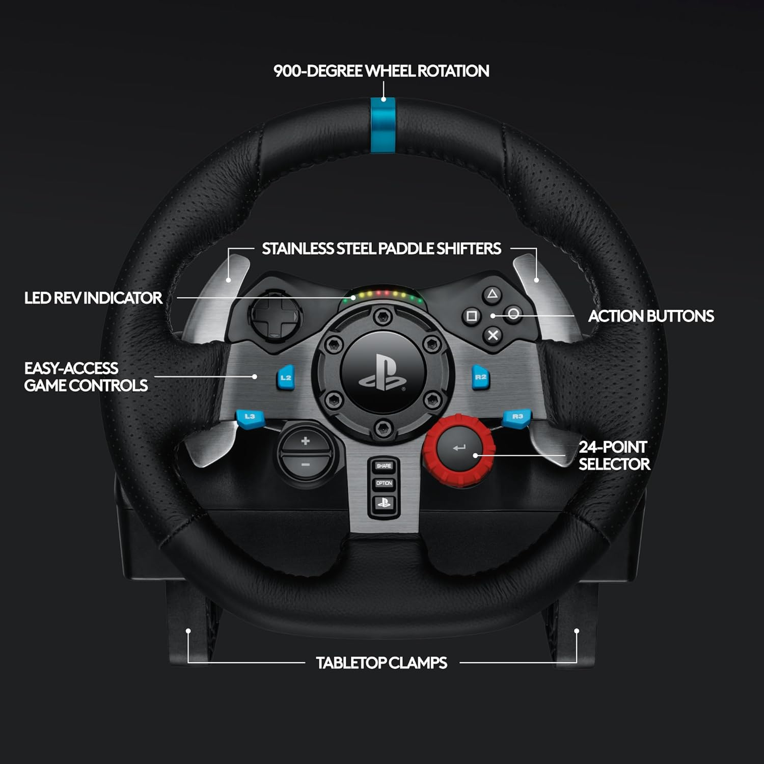 فرمان بازی لاجی مدل G29 Driving Force مخصوص PS4/PC