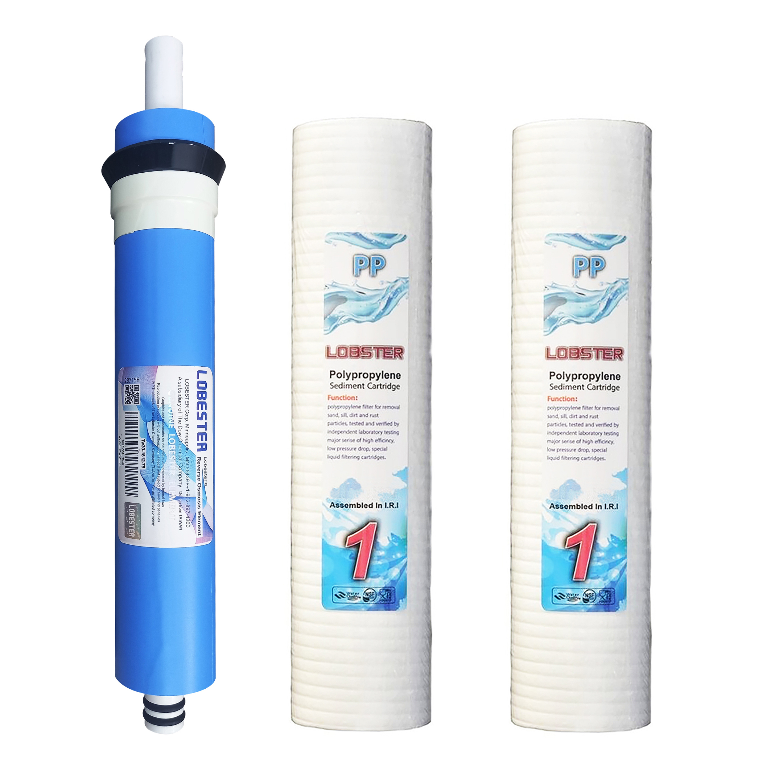 فیلتر ممبران دستگاه تصفیه کننده آب خانگی لابستر مدل 75 Layers مجموعه 3 عددی