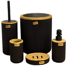 ست سرویس بهداشتی 5 پارچه امپرلند مدل طرح چوب کد RM593