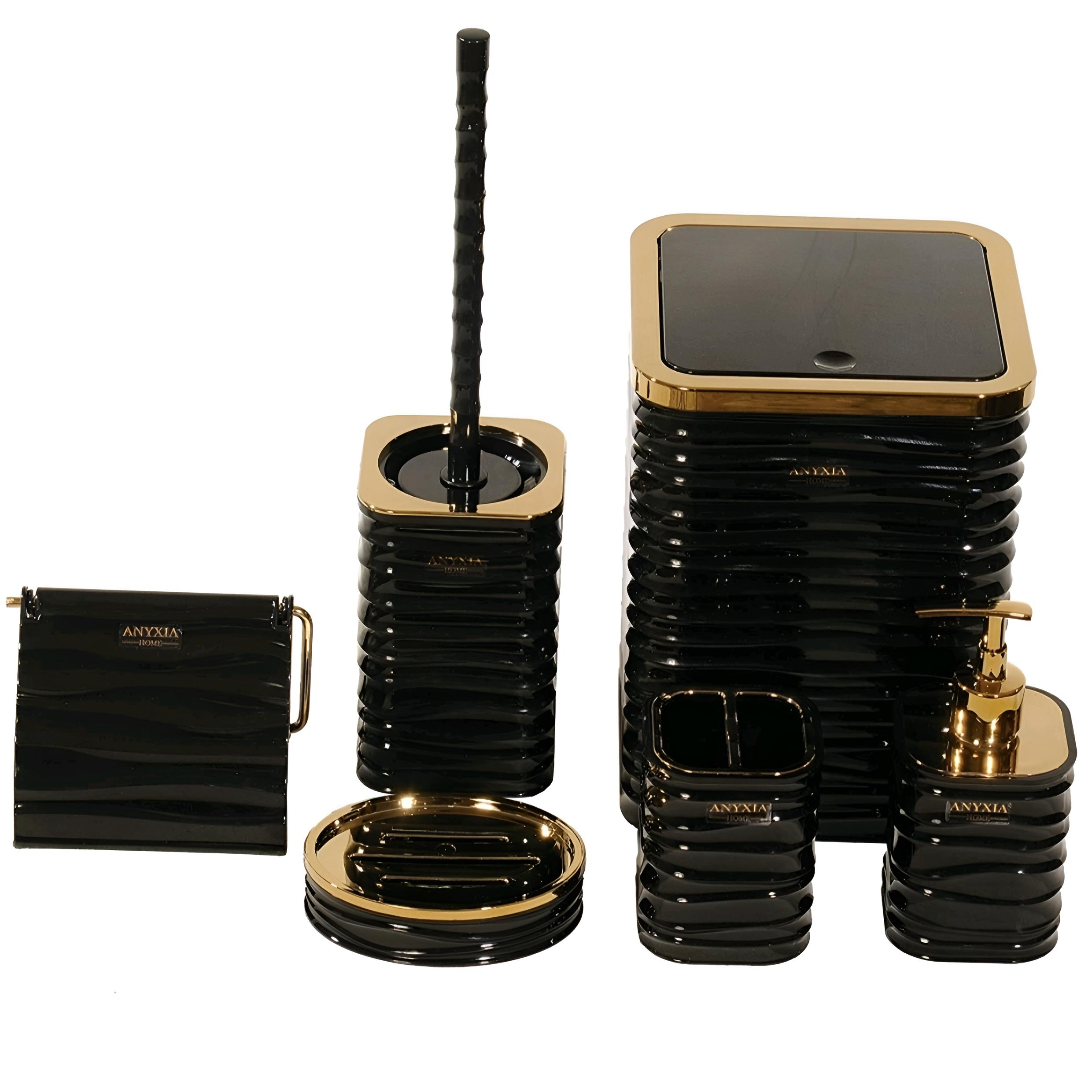 ست سرویس بهداشتی 6 پارچه آنکسیا مدل کرلی کد 111